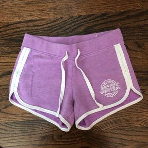 purple justice shorts